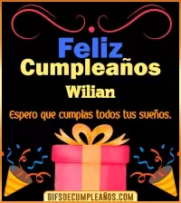 GIF Mensaje de cumpleaños Wilian